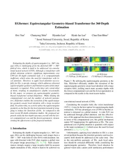 EGformer: Equirectangular Geometry-biased Transformer for 360 Depth
  Estimation