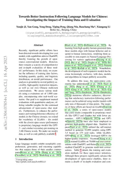 Towards Better Instruction Following Language Models for Chinese:
  Investigating the Impact of Training Data and Evaluation