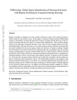 CEBoosting: Online Sparse Identification of Dynamical Systems with
  Regime Switching by Causation Entropy Boosting
