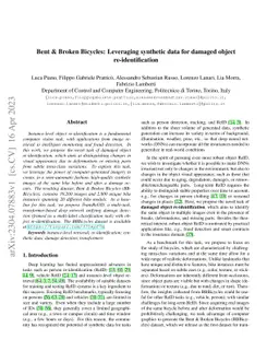 Bent & Broken Bicycles: Leveraging synthetic data for damaged object
  re-identification