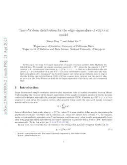 Tracy-Widom distribution for the edge eigenvalues of elliptical model