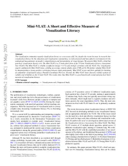 Mini-VLAT: A Short and Effective Measure of Visualization Literacy