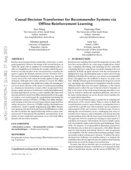 Causal Decision Transformer for Recommender Systems via Offline
  Reinforcement Learning