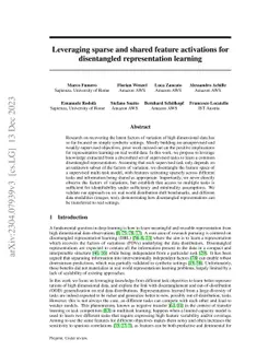 Leveraging sparse and shared feature activations for disentangled
  representation learning