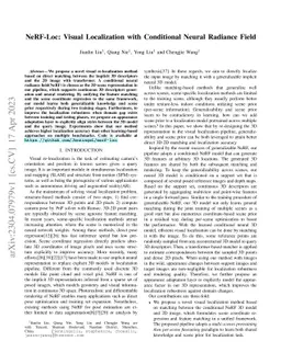 NeRF-Loc: Visual Localization with Conditional Neural Radiance Field