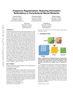 Frequency Regularization: Restricting Information Redundancy of
  Convolutional Neural Networks