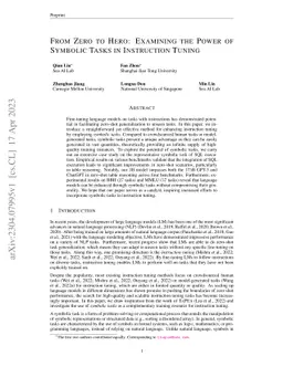 From Zero to Hero: Examining the Power of Symbolic Tasks in Instruction
  Tuning