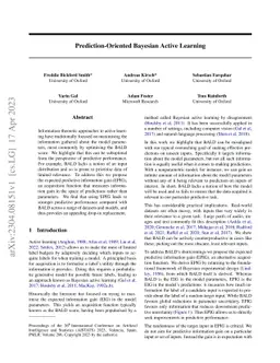 Prediction-Oriented Bayesian Active Learning