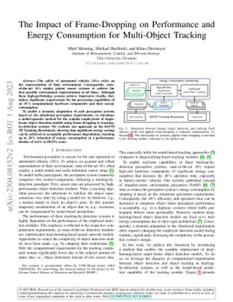The Impact of Frame-Dropping on Performance and Energy Consumption for
  Multi-Object Tracking