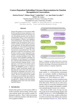 Context-Dependent Embedding Utterance Representations for Emotion
  Recognition in Conversations