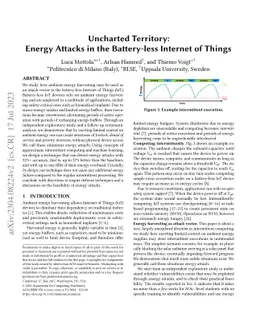 Uncharted Territory: Energy Attacks in the Battery-less Internet of
  Things