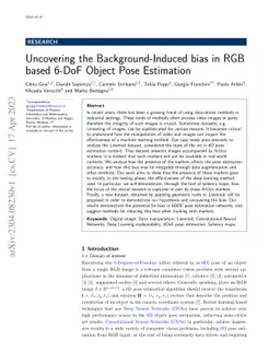 Uncovering the Background-Induced bias in RGB based 6-DoF Object Pose
  Estimation
