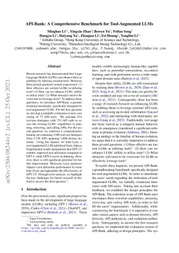 API-Bank: A Comprehensive Benchmark for Tool-Augmented LLMs