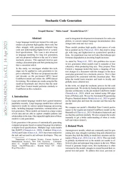 Stochastic Code Generation