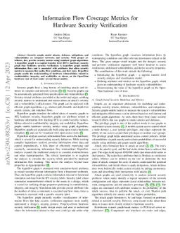 Information Flow Coverage Metrics for Hardware Security Verification