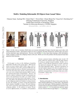 MoDA: Modeling Deformable 3D Objects from Casual Videos