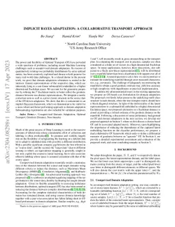 Implicit Bayes Adaptation: A Collaborative Transport Approach
