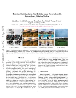 Refusion: Enabling Large-Size Realistic Image Restoration with
  Latent-Space Diffusion Models