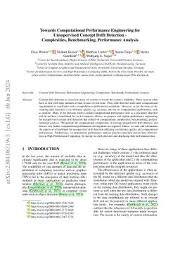 Towards Computational Performance Engineering for Unsupervised Concept
  Drift Detection -- Complexities, Benchmarking, Performance Analysis