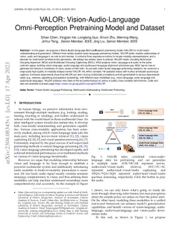 VALOR: Vision-Audio-Language Omni-Perception Pretraining Model and Dataset