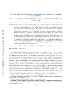 NF-ULA: Langevin Monte Carlo with Normalizing Flow Prior for Imaging
  Inverse Problems