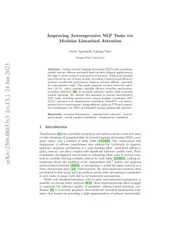 Improving Autoregressive NLP Tasks via Modular Linearized Attention