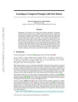 Learning to Compress Prompts with Gist Tokens