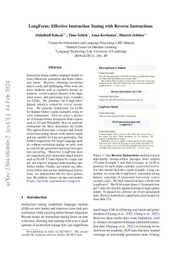 LongForm: Effective Instruction Tuning with Reverse Instructions