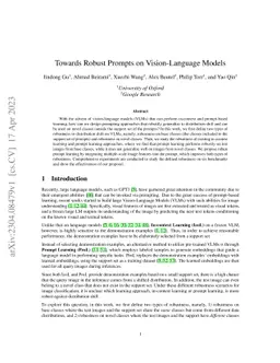Towards Robust Prompts on Vision-Language Models