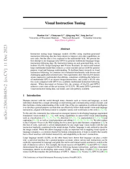 Visual Instruction Tuning