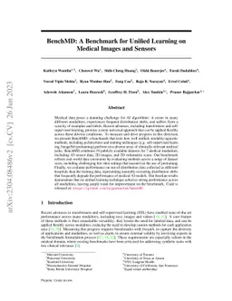 BenchMD: A Benchmark for Unified Learning on Medical Images and Sensors