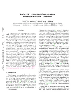 DisCo-CLIP: A Distributed Contrastive Loss for Memory Efficient CLIP
  Training