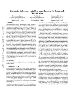 Stochastic Subgraph Neighborhood Pooling for Subgraph Classification