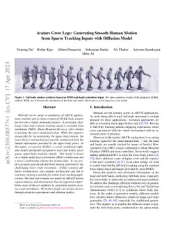 Avatars Grow Legs: Generating Smooth Human Motion from Sparse Tracking
  Inputs with Diffusion Model