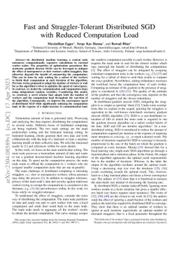Fast and Straggler-Tolerant Distributed SGD with Reduced Computation
  Load