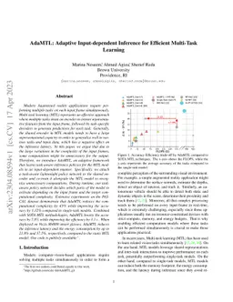 AdaMTL: Adaptive Input-dependent Inference for Efficient Multi-Task
  Learning
