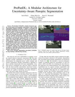 ProPanDL: A Modular Architecture for Uncertainty-Aware Panoptic
  Segmentation