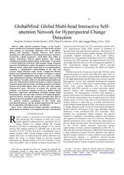 GlobalMind: Global Multi-head Interactive Self-attention Network for
  Hyperspectral Change Detection