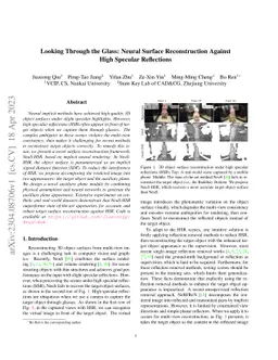 Looking Through the Glass: Neural Surface Reconstruction Against High
  Specular Reflections