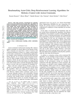 Benchmarking Actor-Critic Deep Reinforcement Learning Algorithms for
  Robotics Control with Action Constraints