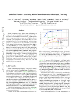 AutoTaskFormer: Searching Vision Transformers for Multi-task Learning