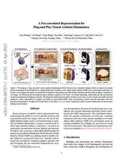 NeAI: A Pre-convoluted Representation for Plug-and-Play Neural Ambient
  Illumination
