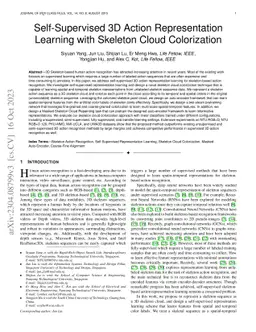Self-Supervised 3D Action Representation Learning with Skeleton Cloud
  Colorization