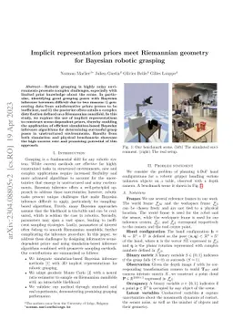 Implicit representation priors meet Riemannian geometry for Bayesian
  robotic grasping