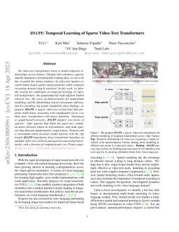 SViTT: Temporal Learning of Sparse Video-Text Transformers