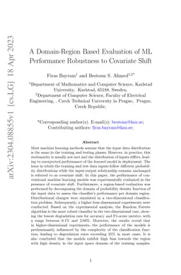 A Domain-Region Based Evaluation of ML Performance Robustness to
  Covariate Shift