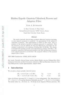 Hidden Ergodic Ornstein-Uhlenbeck Process and Adaptive Filter