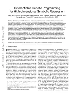 Differentiable Genetic Programming for High-dimensional Symbolic
  Regression