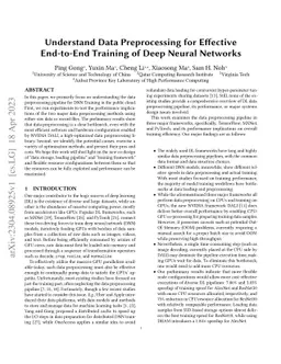 Understand Data Preprocessing for Effective End-to-End Training of Deep
  Neural Networks