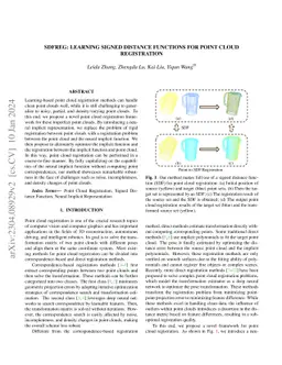 SDFReg: Learning Signed Distance Functions for Point Cloud Registration
